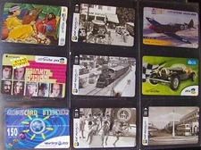 9 Expired Prepaid Phone International Calling Cards & Public Phone, Israel (D16)