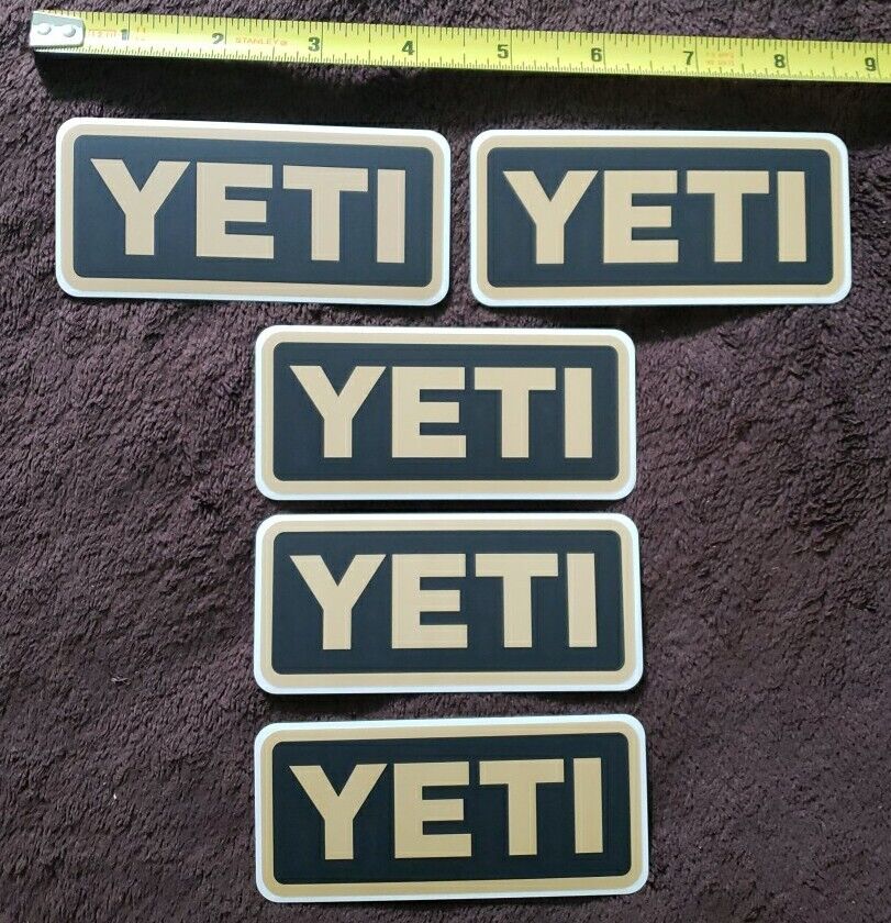 🏕 (Lot=5) Authentic! YETI©️ Decal Sticker Tumbler Cup Hiking Camp FREE SHIPPING