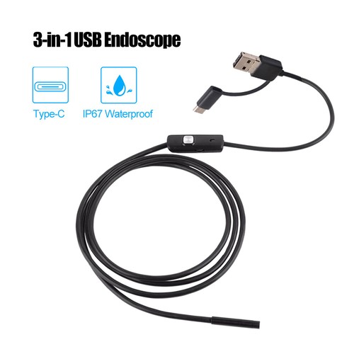 3-in-1 Industrial Borescope Inspection Built-in 6 LEDs D6Z3 - Picture 9 of 10