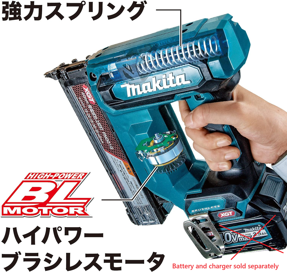 Chiodatrice A Batteria Makita XGT FN001GZ - Senza Batteria, Per Chiodi 15-40mm - Foto 4