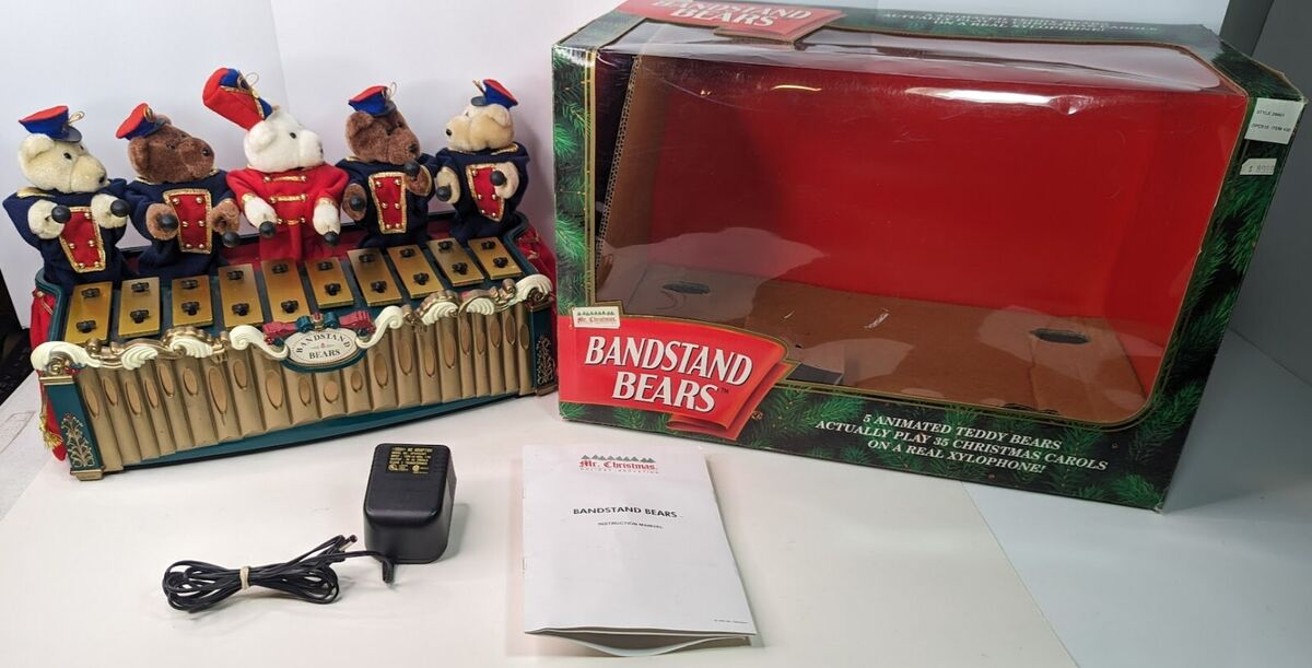 VTG 1995 Mr. Christmas Bandstand Bears Musical Animated VTG 1995 Mr. Christmas Bandstand Bears Musical Animated