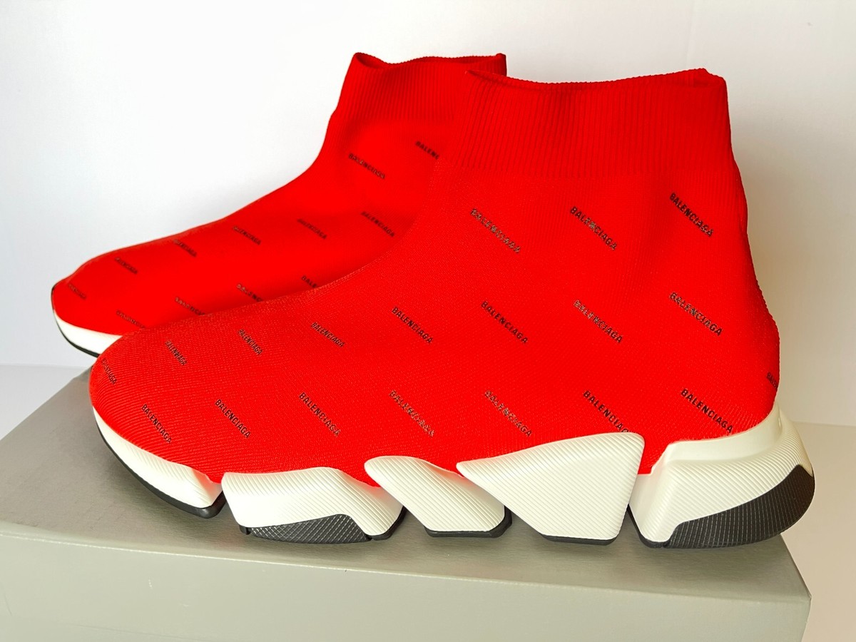 Balenciaga Men's Speed 2.0 Lt Logo Knit Sock Trainer Sneaker
