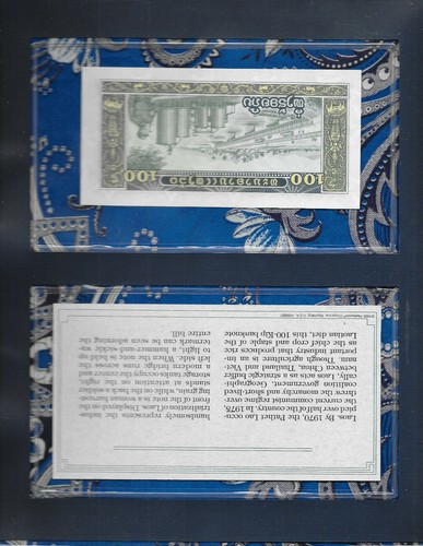 *Most Treasured Banknotes Laos 100 Kip 1979 UNC P-30 Prefix MQ - Picture 2 of 2