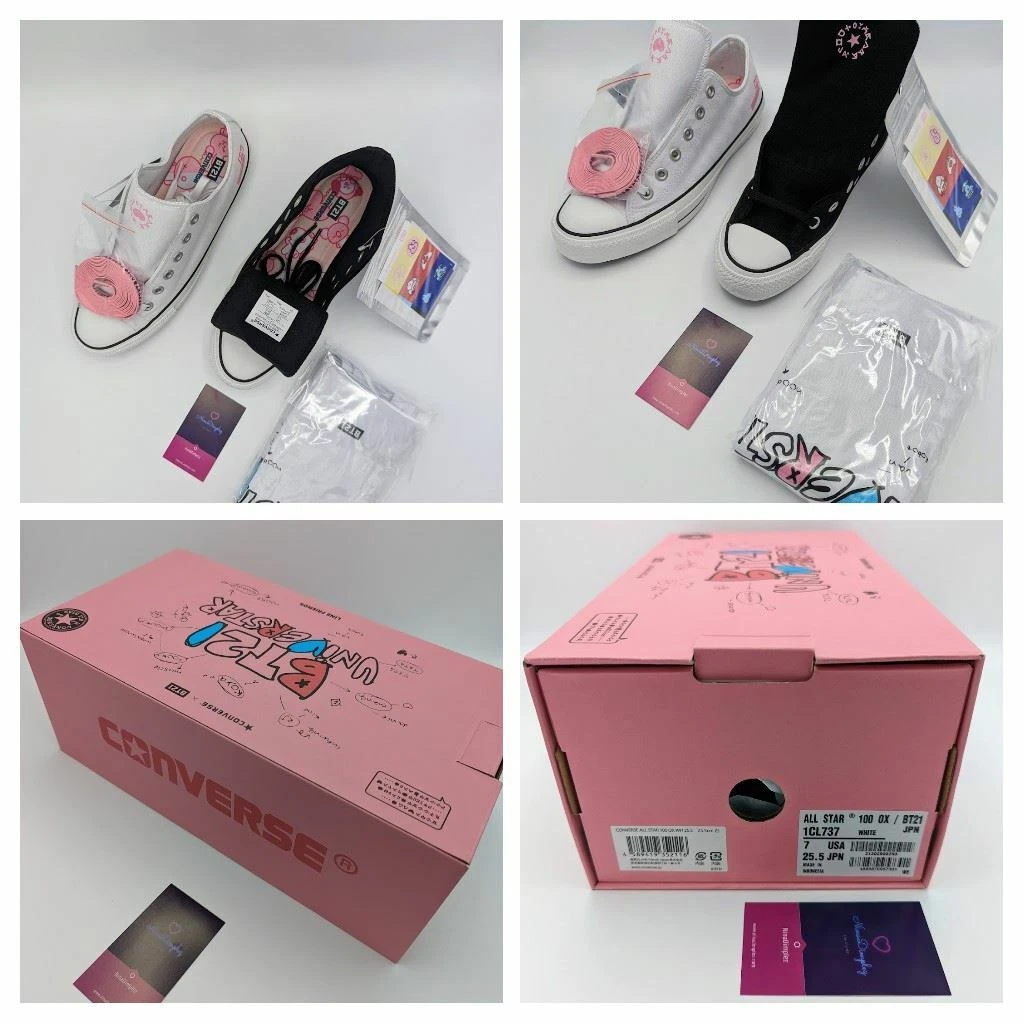 CONVERSE ALL STAR 100 OX Cut White BT21 eBay