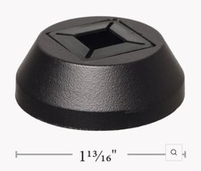 Black Iron Baluster Shoe 9067EF-FR - 1/2" or 9/16" - Easy Fit Flat Round Shoe