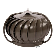 Wind Turbine Replacement Head Attic Exhaust Vent Roof Rotary Ventilator Brown 12
