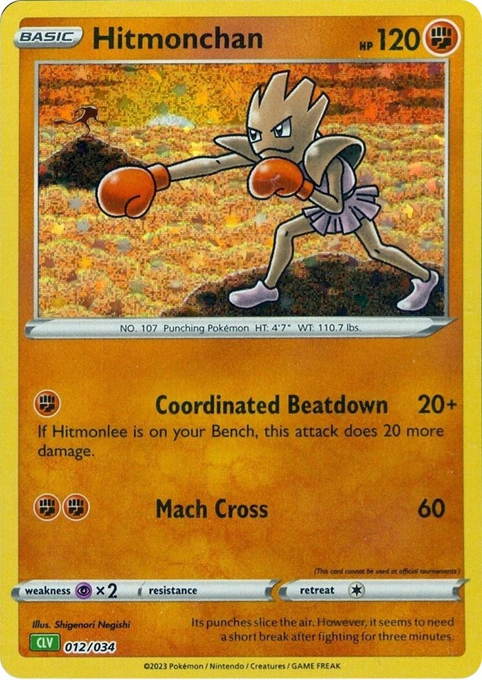 Hitmonchan 012/034 Trading Card Game Classic
