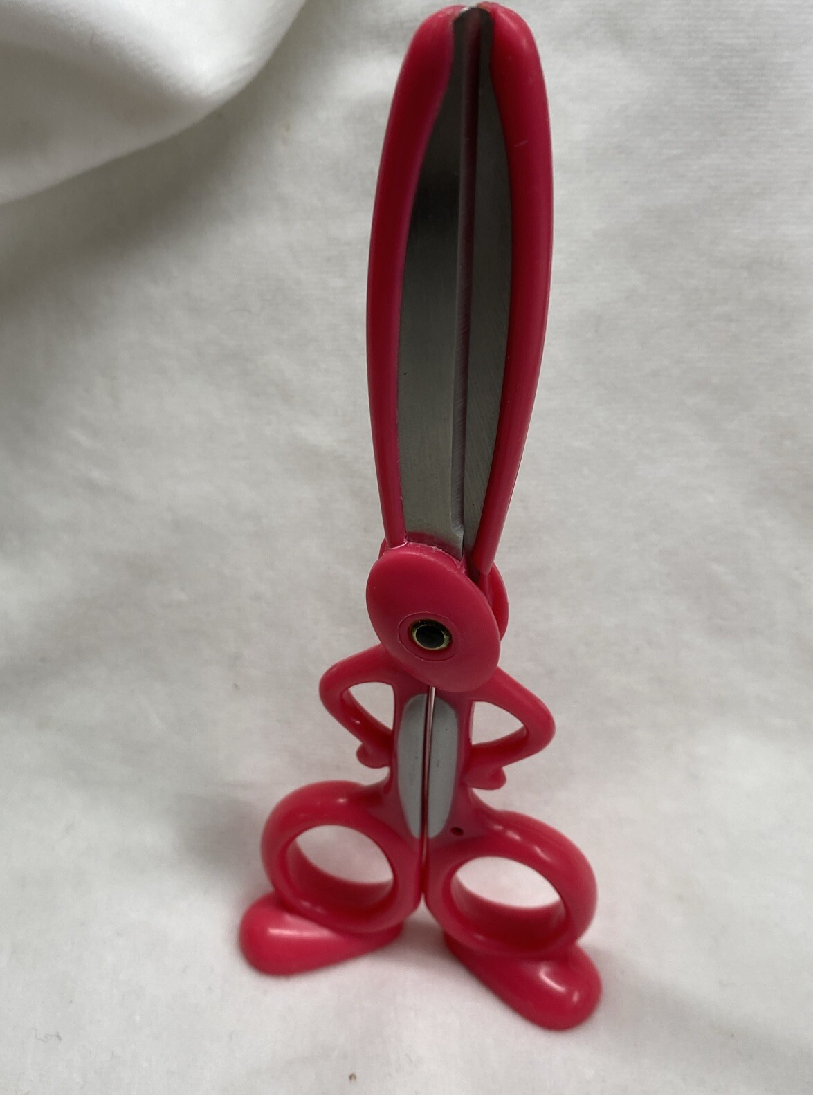 Vintage Pink Rabbit Novelty Scissors 6.5 Inch Desk Stand Up-image