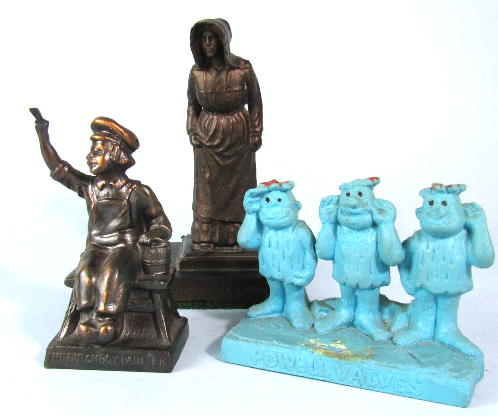 VINTAGE 1950's-70's CHARACTER ADVERTISING FIGURINES MASCOTS LOT OF 3