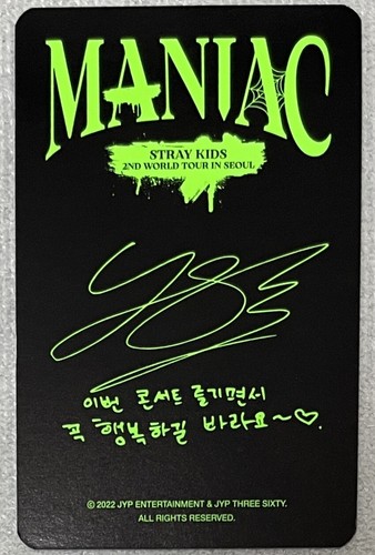Stray Kids - 2nd WORLD TOUR MANIAC IN SEOUL TARJETA FOTOGRÁFICA ALEATORIA Artículos Oficiales MD. - Imagen 46 de 46