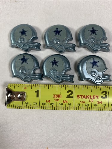 6 VINTAGE DALLAS COWBOYS NFL PLASTIC HELMET REFRIDGERATOR MAGNET - Picture 5 of 5