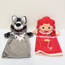 Melissa  Doug Little Red Riding Hood Grandmother Bad Wolf Hand Puppet Set Plush