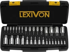 LEXIVON Master HEX Bit Socket Set,Premium S2 Alloy Steel Complete 32-Piece LX144