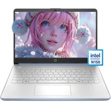 HP 14 in HD Laptop Intel N150 Up To 16GB RAM 128eMMC (+256GB SD Card, optional)