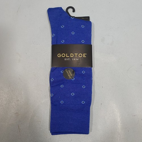 Calze GoldToe nuove uomo Diamond Foulard Crew novità punta oro 6-12,5 - Foto 1 di 5