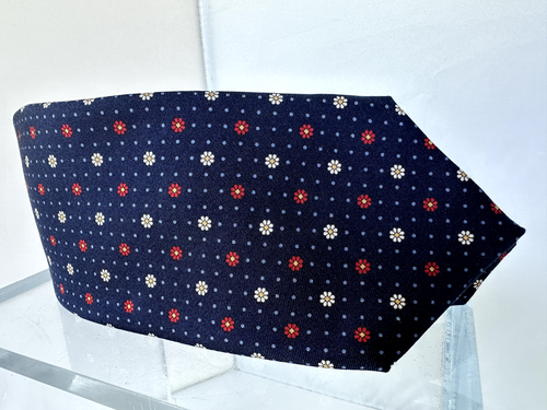 New Canali Men's Floral Tie Silk Classic Blue Necktie - Picture 5 of 15