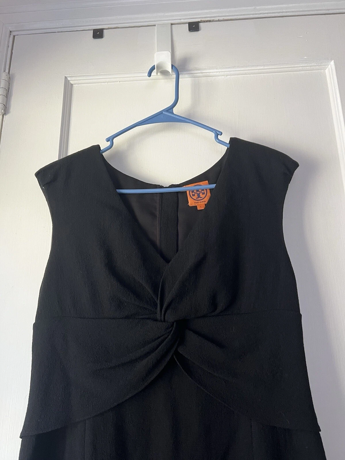 Abito da cocktail Tory Burch nero Twist lana Patrice taglia 6