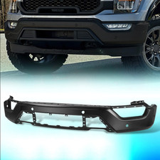 Black Steel Front Bumper Face Bar For 2021-2023 Ford F150 W Park Sensor Holes Black Steel Front Bumper Face Bar For 2021-2023 Ford F150 W Park Sensor Holes