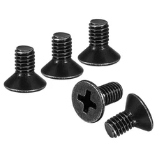 M4-0.7x8 Flat Head Machine Screws -100pcs -Carbon Steel - Black