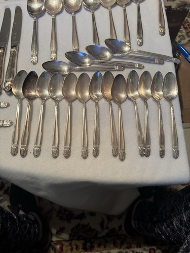 Holmes and Edwards Danish Princess 53 Pc SilverPlate Flatware Silverware In Box - Picture 6 of 9