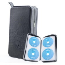 CD Case Hard Plastic Organizer Wallet for Car - CD DVD 96 Capacity Black