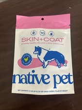 Native Pet Omega Skin  Coat Supplement 30 Chews for Dogs Healthy Shiny Fur 2026