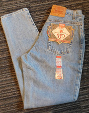 New Vintage Levi's 550 Jeans, Medium Blue, Tapered Leg, Relaxed, Size Womens 8