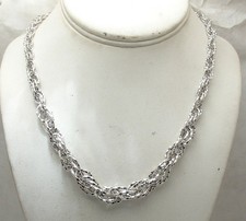 18" Graduated Diamond Cut Oval Chain Necklace Anti-tarnish Real Sterling Silver