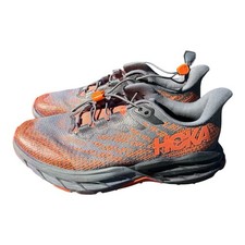 Hoka Youth Speedgoat 5 Athletic Shoes Size 4 Castlerock Vibrant Orange EUC