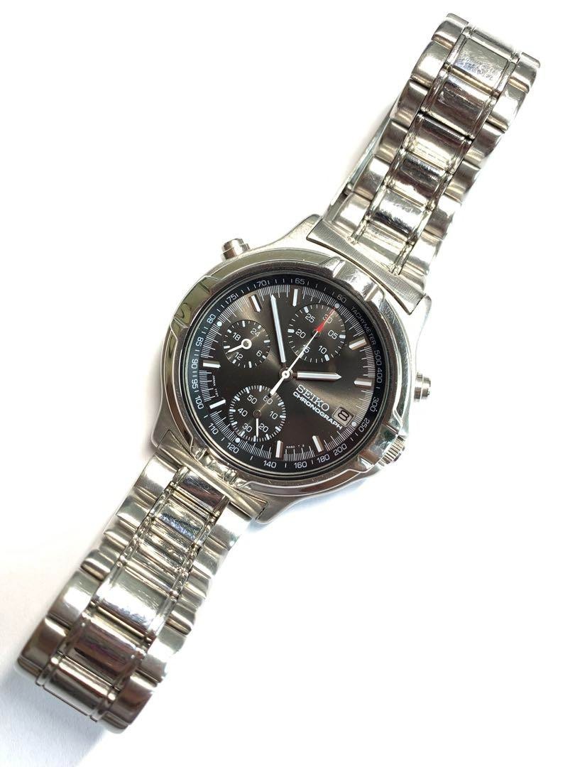 SEIKO 7T27-6A50 クロノグラフ クォーツ メンズ 腕時計 稼働品 Seiko 7T27-6A50 Chrono Battery Powered Men's Watch Black Dial