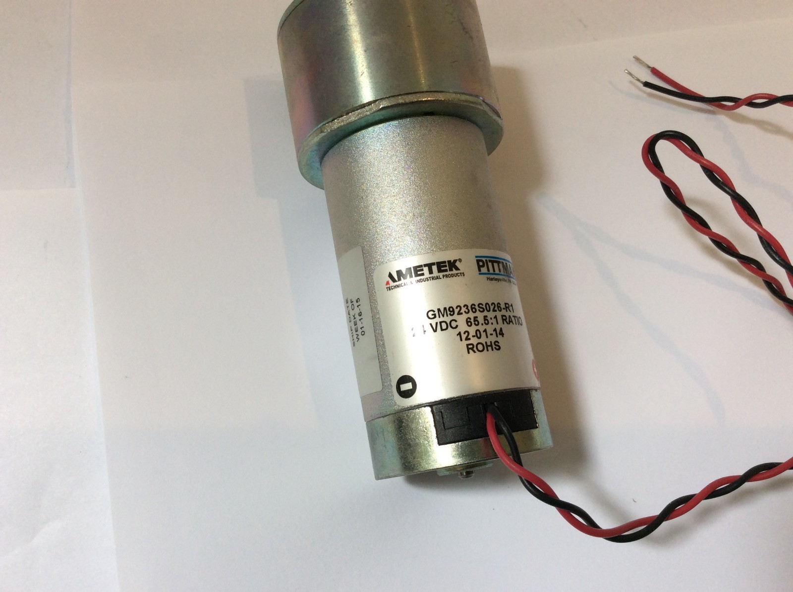AMETEK PITTMAN GM9236S026-R1 Gearmotor 24VDC 65.5:1 With Gear Box