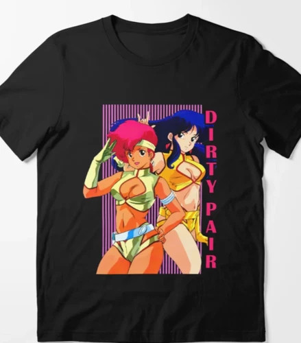 Dirty Pair Kei and Yuri The Lovely Angels T-shirt 80s 90s Anime Manga