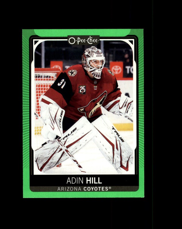 #51 Adin Hill Arizona Coyotes 2021-22 O-Pee-Chee Neon Green Border /50