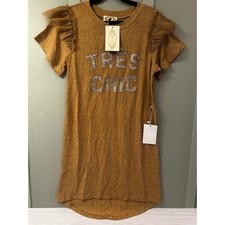 *NEW* Joyfolie Mia Joy Girls Dress Peyton in Heather Pecan Tres Chic Size 14