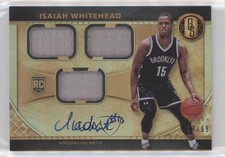 2016 Panini Gold Standard Rookie Jersey Triple 73/99 Isaiah Whitehead Auto 1v7