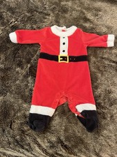Carter  s Unisex Santa Christmas Footed Pajamas Size 3 Months