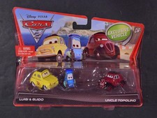 Guido  Luigiwith Uncle Topolino Disney Pixar Cars 2 New 2PK