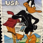 Vtg Looney Tunes Shirt Adult L Black Daffy Duck Stamp 1999 USPS Warner Bros - Picture 3 of 10