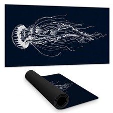 Begin Home Decor C1DM1531GYN55E 16 x 32 in. White Jellyfish Desk Mat - Aquati...