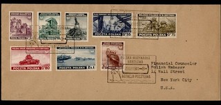 DR WHO 1941 POLAND MILITARY SHIP SPECIAL CANCEL TO USA R77161