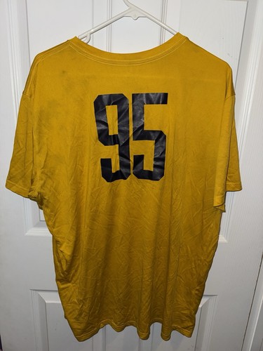 Nike Dri Fit West Virginia Mountaineers Football Player Worn Shirt Men’s 2XL #95 - Picture 5 of 7