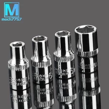 Chrome Vanadium Steel 1/4"Impact Socket Adapter Square Hexagon Bit Socket 4-14mm