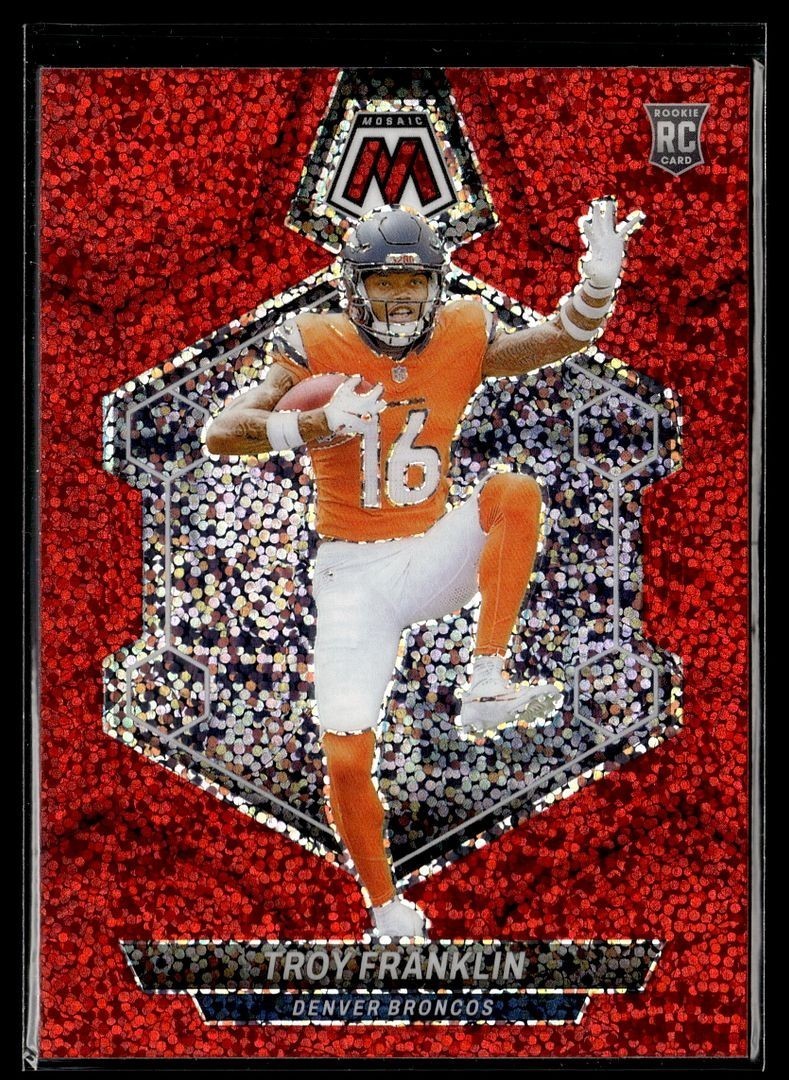 2024 MOSAIC RED SPARKLE ROOKIE 378 Troy Franklin Denver Broncos