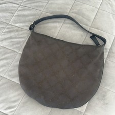 Borsa a tracolla vintage Emporio Armani stile hobo tela pelle