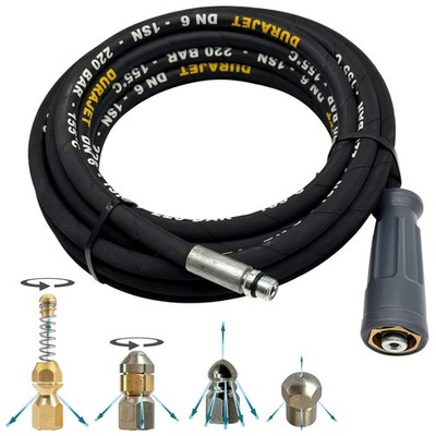 Rohrreinigungsschlauch für Kärcher HD HDS TR22 IG EasyLock+ 4x Düse 220Bar 155°C