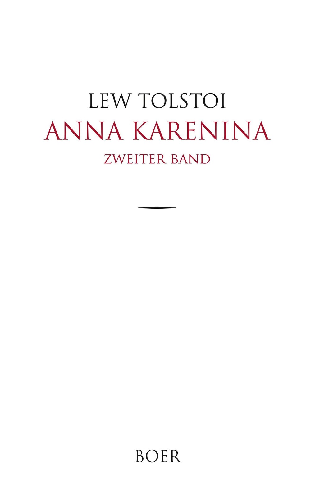 Anna Karenina Lew Tolstoi