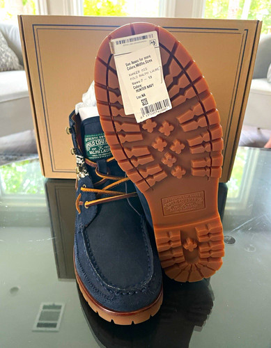 Polo Ralph Lauren Polo Country Ranger Mid Suede Blue Lug Sole Boots Men’s 7D