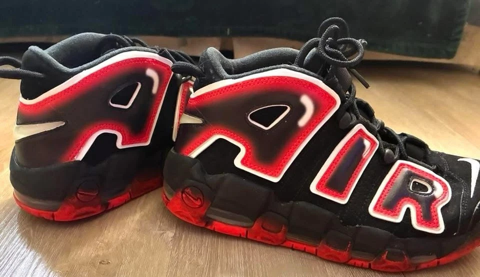 Nike Air More Uptempo Black White | eBay