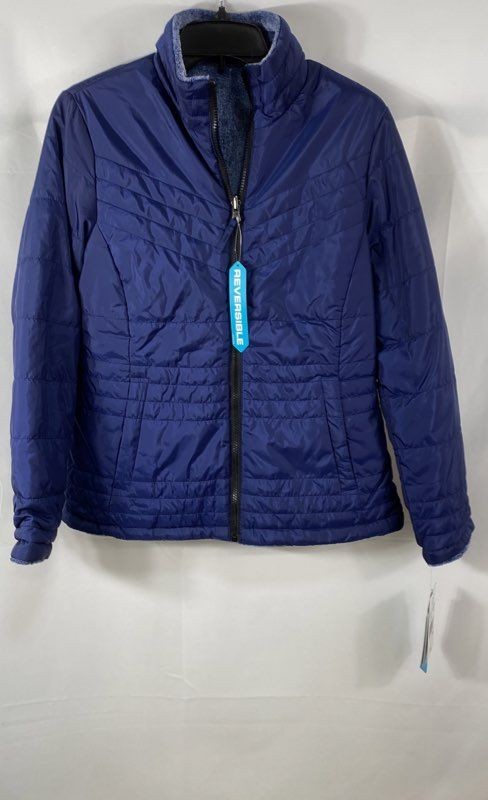 Free Country Women's Navy Reversible Quilted Pile Jacket Ultrafill NWT Sz PM