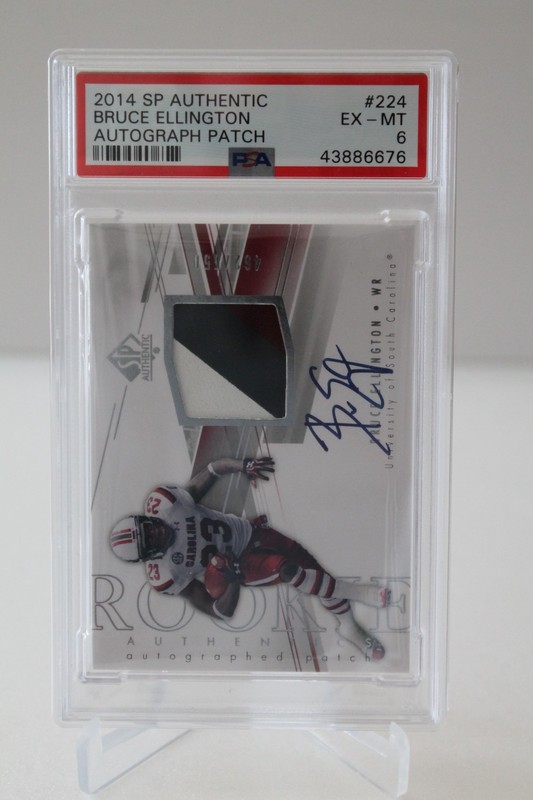 2014 SP Authentic Football RPA #224 Bruce Ellington  AUTO /550  PSA 6